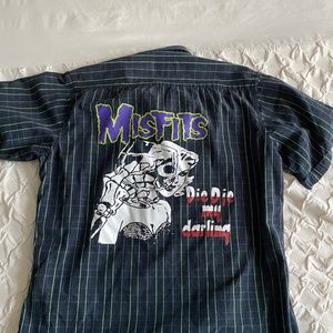 Misfits dragonfly button up XL